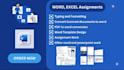 create, design format your assignment in word, excel and data entry in 12 hours