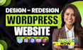 do wordpress website development, create ecommerce website or design wordpress