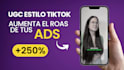create ugc video content for tiktok, meta in spanish