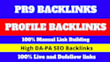 do manually pr9 dofollow profile backlinks