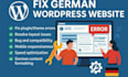 fix german wordpress website bugs, errors, and issues