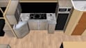 design motorhome, caravan, camper van, rv, food truck in 3d