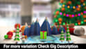 create animated 2025 christmas, new year video