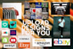 upload designs on pod websites