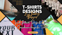 make typography and cartoon t shirt designs