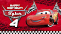 design a personalized birthday greet from lightning mcqueen
