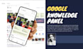 create a personal google knowledge panel or graph for all