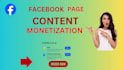 provide ready to use facebook content monetization page