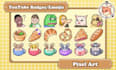 design youtube badges or emojis in cute pixel style
