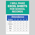 design excel report cards, attendance sheets, and student data