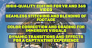 immersive VR and 360 video editing services