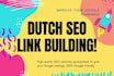 build dutch SEO link building backlinks google top ranking
