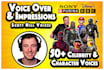 record a celebrity or character voice impression