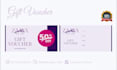 design voucher, coupon, gift certificate, postcard and label