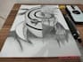 do anime sketch drawing services using a manual pencil