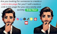 create link in bio page, small amount