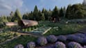 design ecologic village with sustainable energy systems and site plan