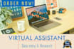 be your virtual assistant for data entry and  research