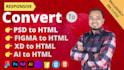 convert xd to html figma to html psd to html css responsive