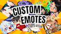 create custom chibi emotes and badges for your twitch, discord etc