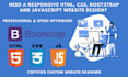 design website in HTML CSS bootstrap javascript