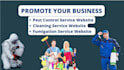design pest control website, fumigation website, cleaning service website