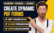 create dynamic interactive PDF fillable form using livecycle, javascript