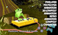 create ps1 ps2 n64 style 3d lowpoly pixelated animation for retro indie projects