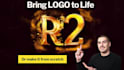 do an animated logo intro video with mesmerizing particle dust effect