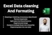 filter, clean, organize, merge, reformat excel data