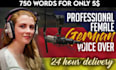 record a professional friendly female german voice over