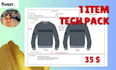 design tech packs and flat sketches in 2 hours