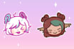 draw cute animated chibi head can be used on twitch