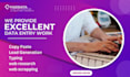 do fast and accurate data entry, copy paste, typing, and web research