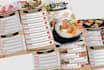 design a professional trifold restaurant menu
