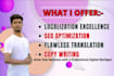be your expert localization, translation, and content rewriter