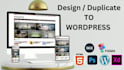 design, duplicate, build wordpress website with elementor