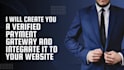 create and integrate a validated payment gateway to your website