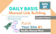 rank on 1 page your website by daily basis high quality backlinks