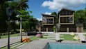 build 3d model house from 2d plan and make realistic renders