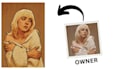 draw a custom pixel art portrait in retro style