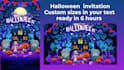 create halloween part invitation video