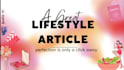 write an amazing article for you