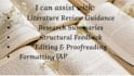 edit, format, and summarize research papers, theses, and academic writing