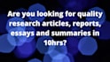 research leadership, ethics, marketing and HR management papers