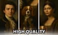turn your pet into royalty using detailed and elegant classic style