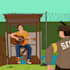 create your album, single song cover art in cartoon style
