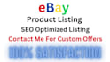 do ebay listing, ebay lister, ebay product listing, ebay SEO