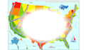 illustrate fun and educational children map for books, gifts or learning