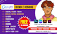 create editable canva templates, canva brochure social media posts